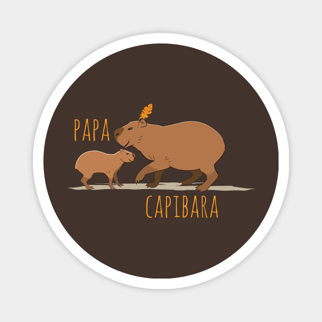 Papa Capibara Magnet by emma17